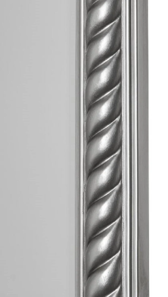 Barock Spiegel / Wandspiegel Antik Silber 62 x H. 187 cm - Barockmöbel