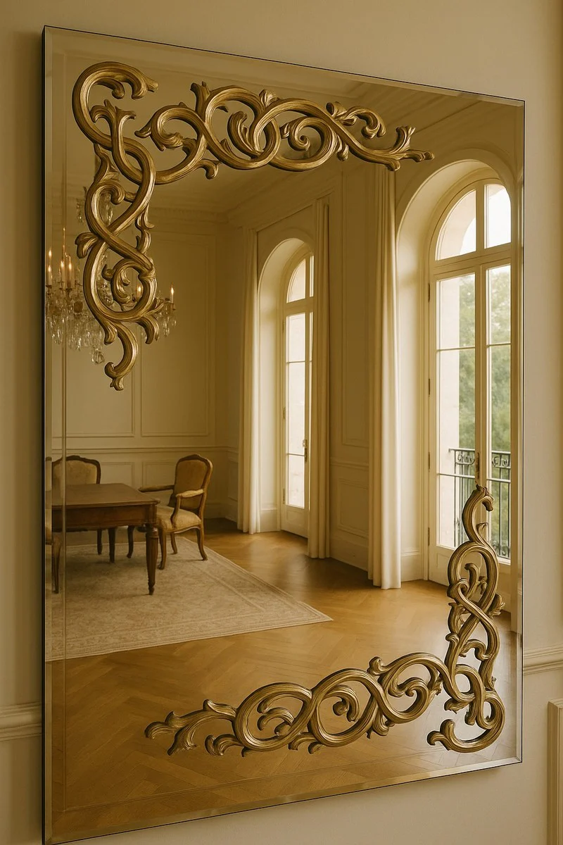 Barock Spiegel Gold 110 cm - Rechteckiger Barockstil Wandspiegel