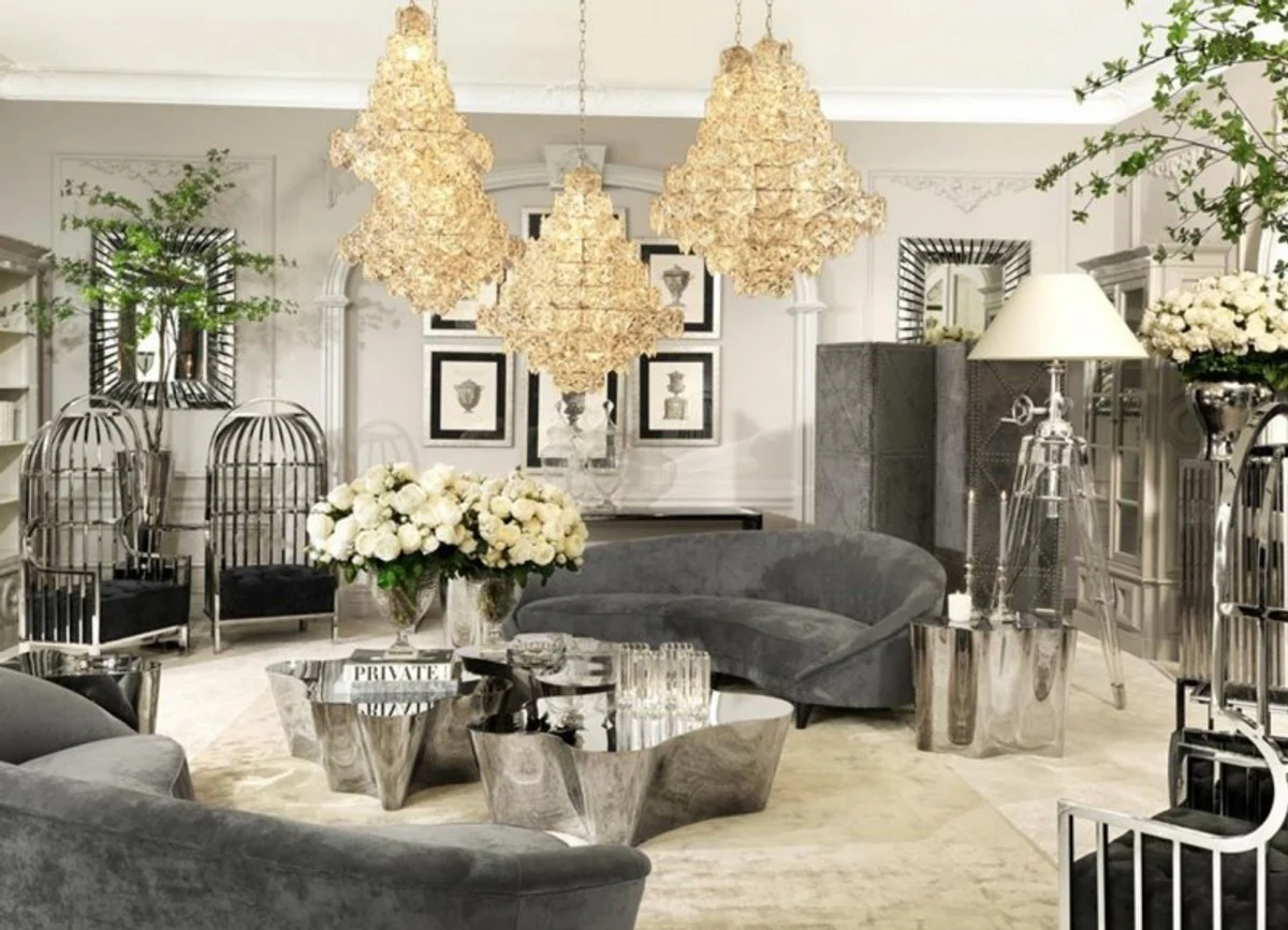 Designer Luxus Spiegelglas Wandspiegel 90 x H 120 cm - Luxus Hotel Spiegel