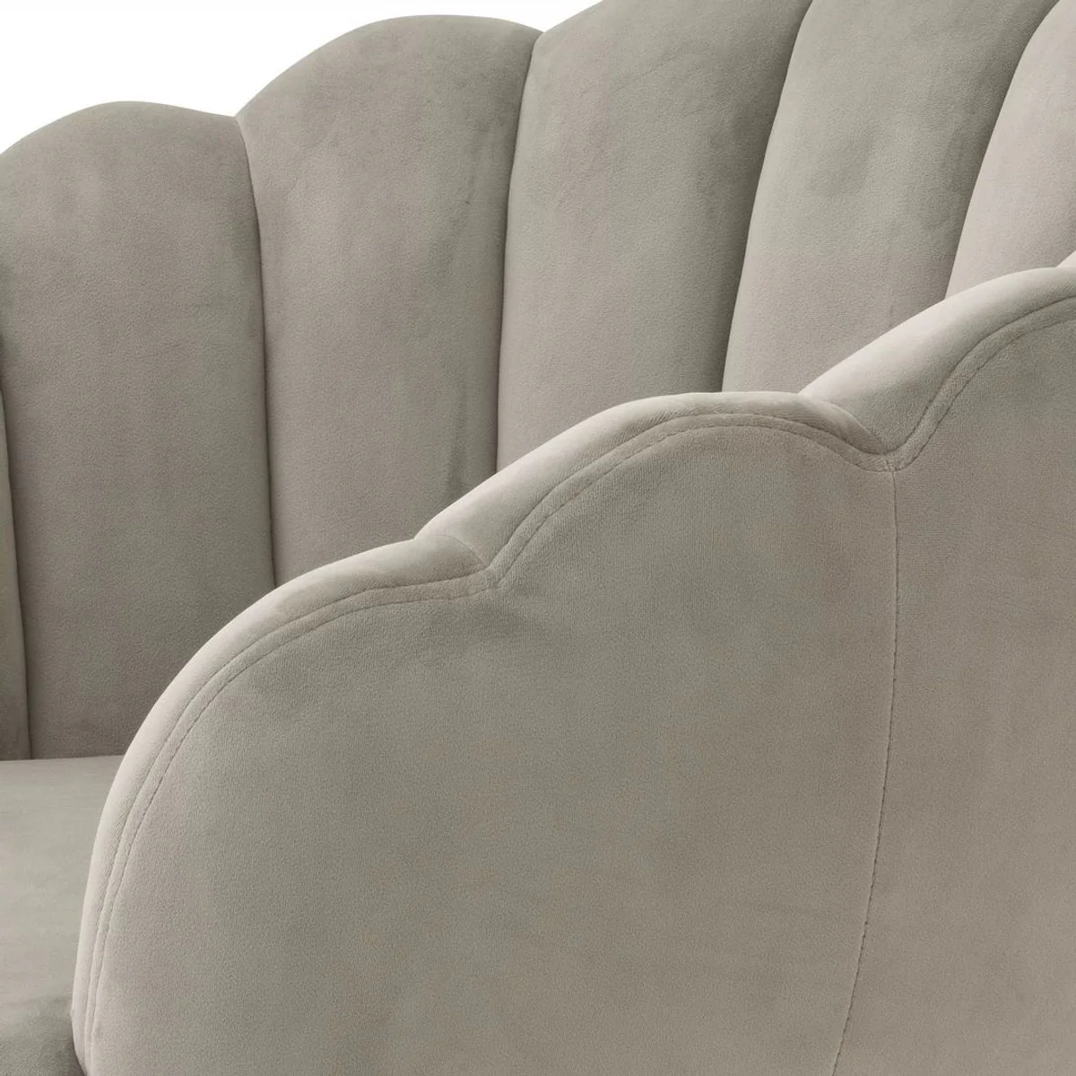 Luxus Esszimmerstuhl Greige / Schwarz 65,5 x 64 x H. 78,5 cm - Drehstuhl mit edlem Samtsoff - Esszimmer Möbel - Luxus Möbel - Luxus Einrichtung - Esszimmer Einrichtung