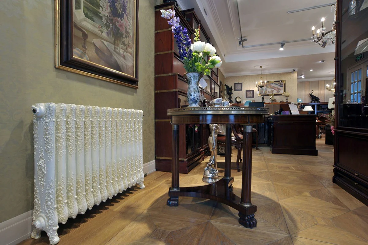 Luxus Barock Gusseisen Heizkörper H. 80 cm - Verschiedene Farben & Größen - Vintage Heizung - Antik Stil Zentralheizkörper - Wasserheizkörper mit Ornamenten