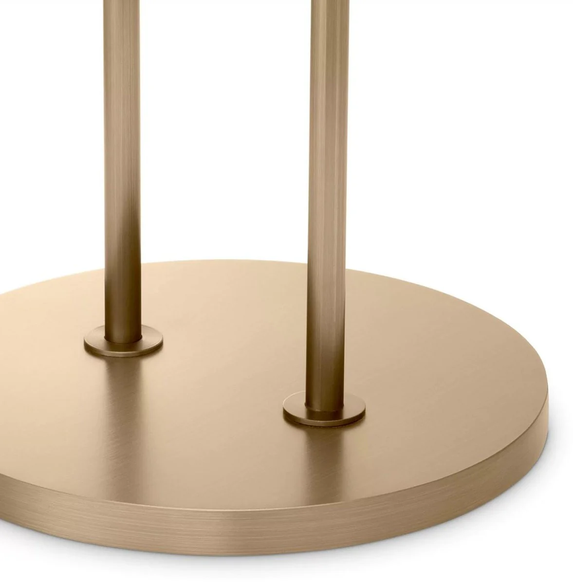 Luxus Beistelltisch Messing / Weiß Ø 38,5 x H. 58 cm - Runder Tisch mit Marmorplatte und Tragegriff - Wohnzimmer Möbel - Luxus Möbel - Wohnzimmer Einrichtung - Luxus Qualität