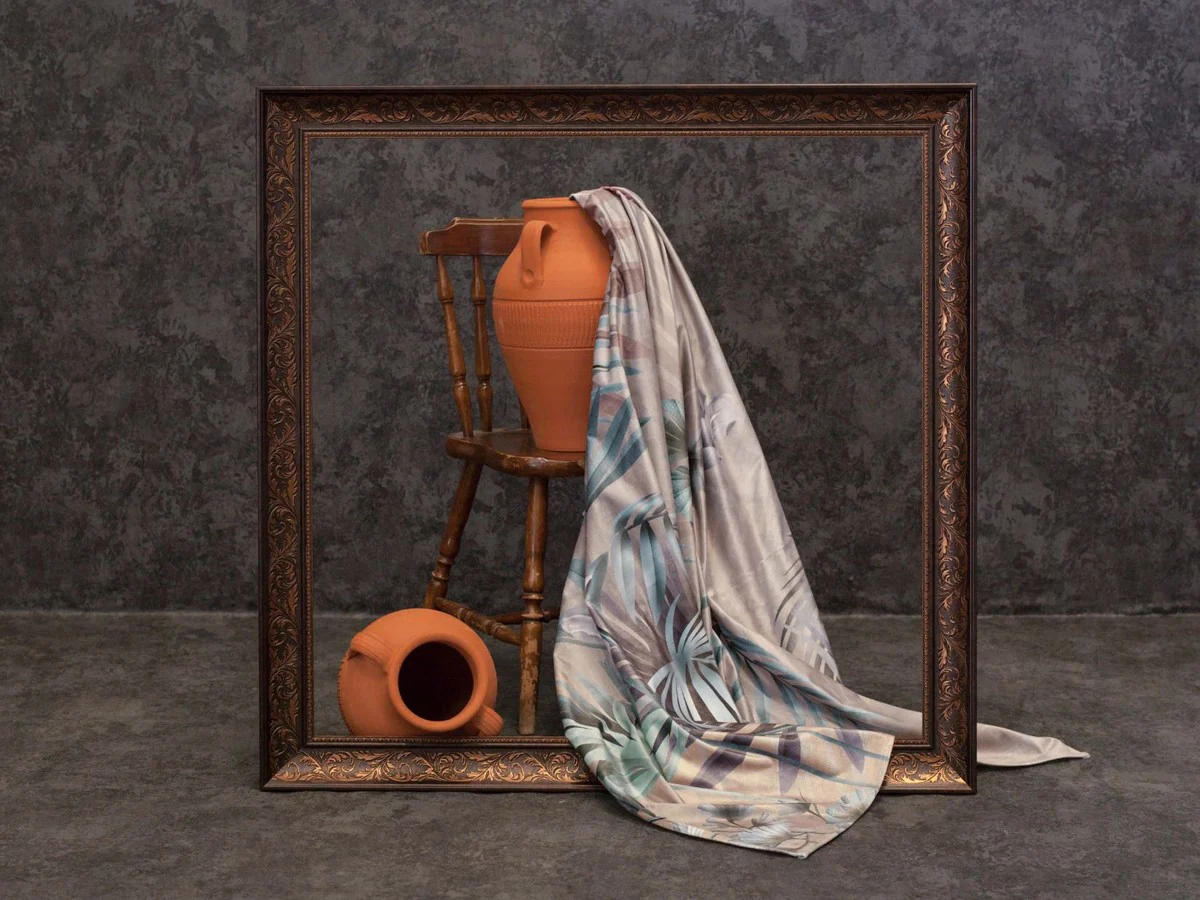 Luxus Vorhang Set Pflanzen & Vögel Mehrfarbig 250 x H. 290 cm - Bedruckte Leinen & Samt Vorhänge - Ösenvorhänge - Schiebevorhänge - Luxus Kollektion