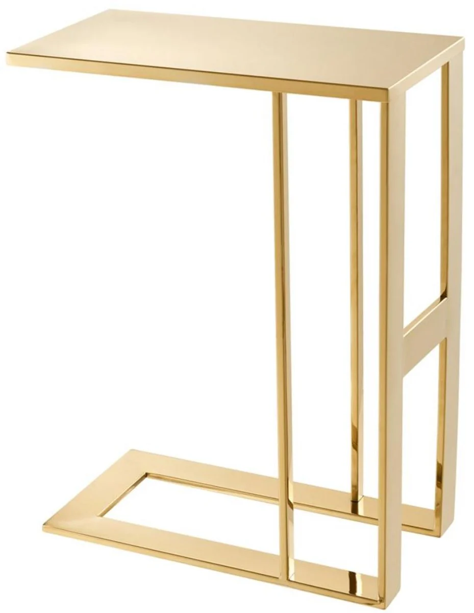 Luxus Designer Edelstahl Beistelltisch Gold 45 x 23 x H. 60 cm - Designermöbel