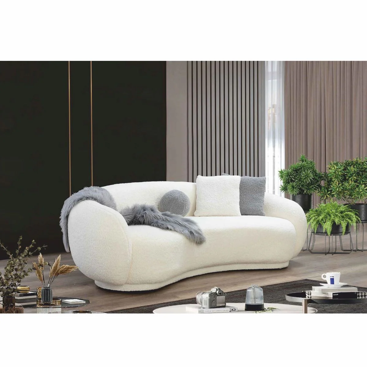 Luxus Sofa Weiß 230 cm - Wohnzimmer & Hotel Möbel