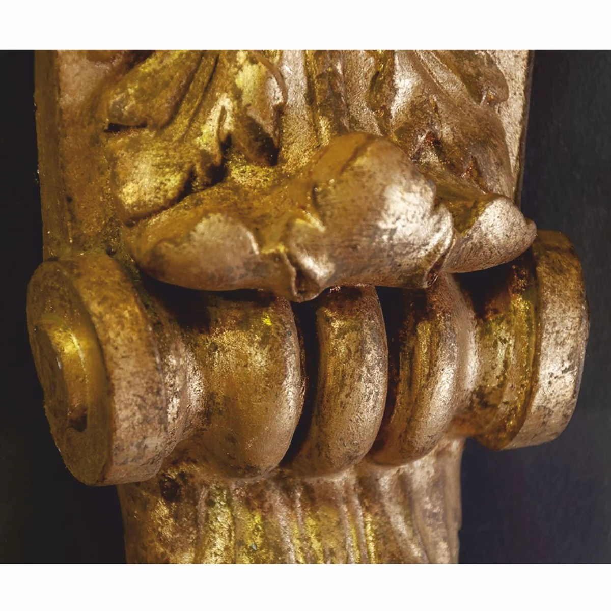 Luxus Barock Wandkonsole Antik Gold H. 47 cm - Made in Italy