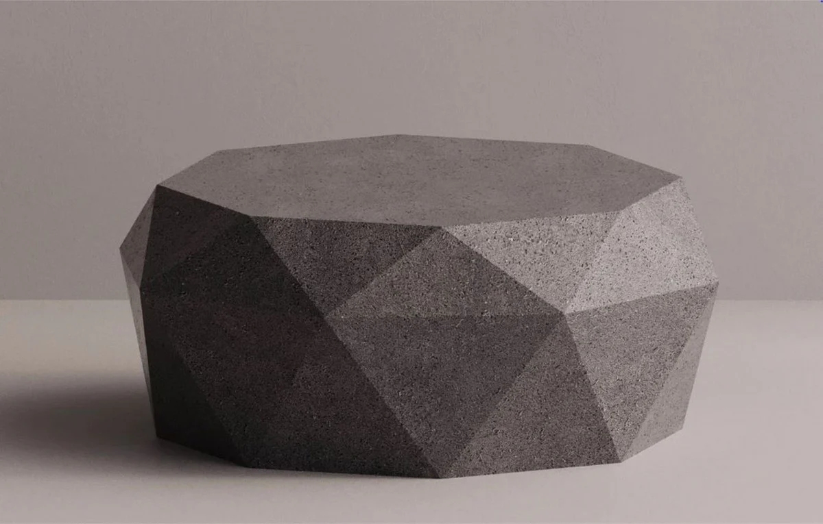 Luxus Beton Couchtisch Anthrazit 86 cm - Wohnzimmer & Garten Möbel