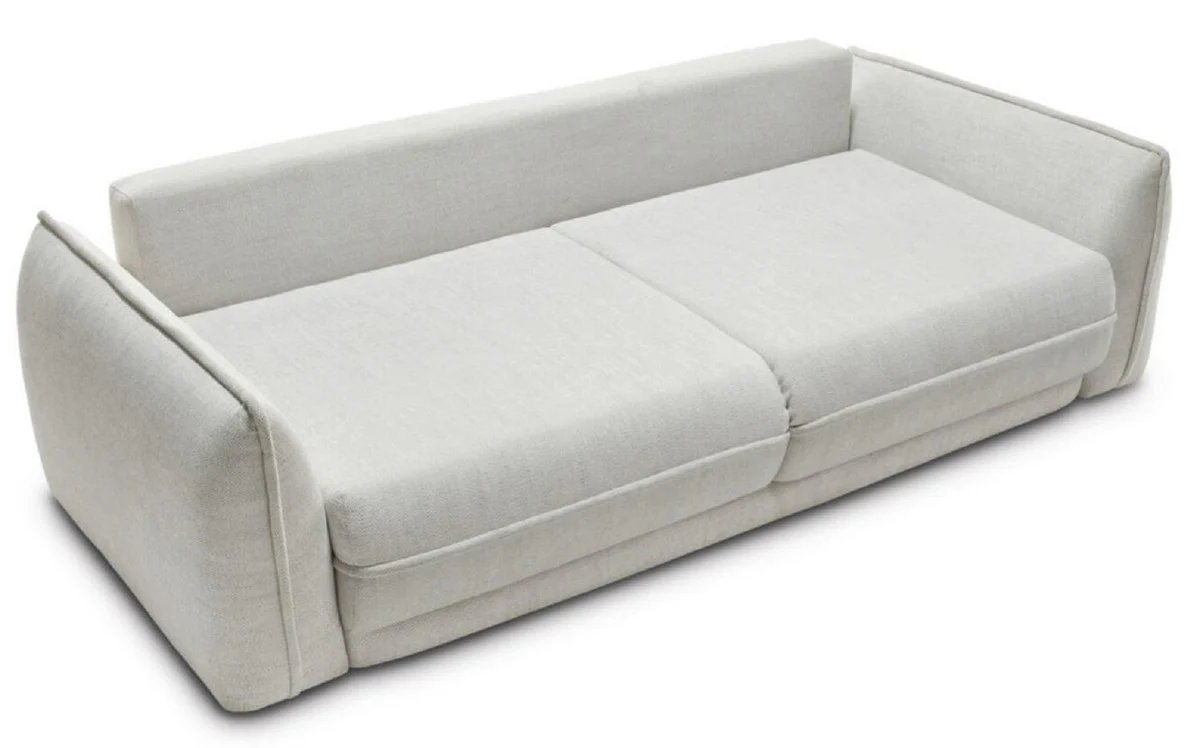 Luxus Sofa Grau 253 x 120 x H. 74 cm - Wohnzimmer Sofa mit Schlaffunktion - Wohnzimmer Möbel - Luxus Möbel - Luxus Interior