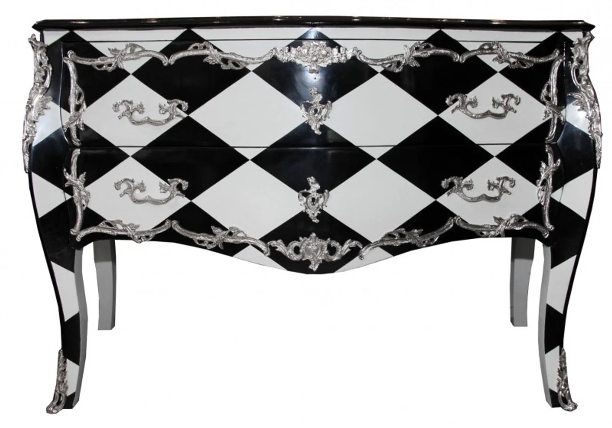 Barock Kommode Karo Design 130cm - Unikat- Antik Look