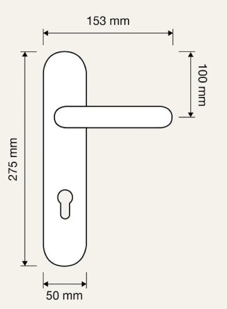 Luxus Türklinken Set Silber 15,3 x H. 27,5 cm - Verchromte Messing Türgriffe mit Swarovski Kristallglas