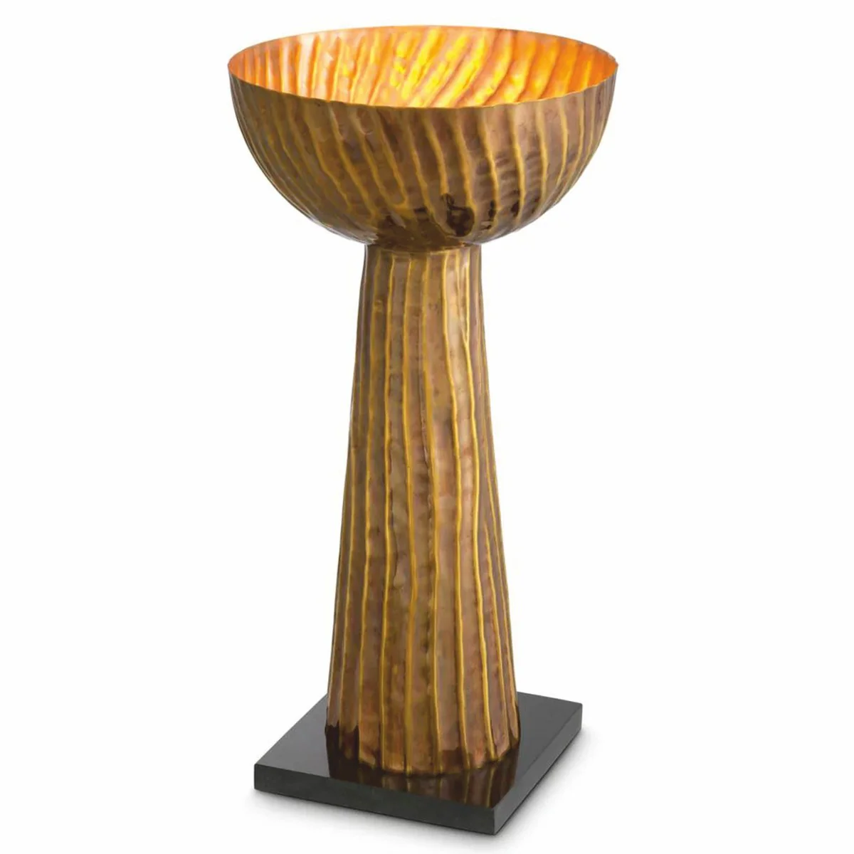 Luxus Tischleuchte Vintage Messing / Schwarz H. 60,5 cm - Luxus Leuchten