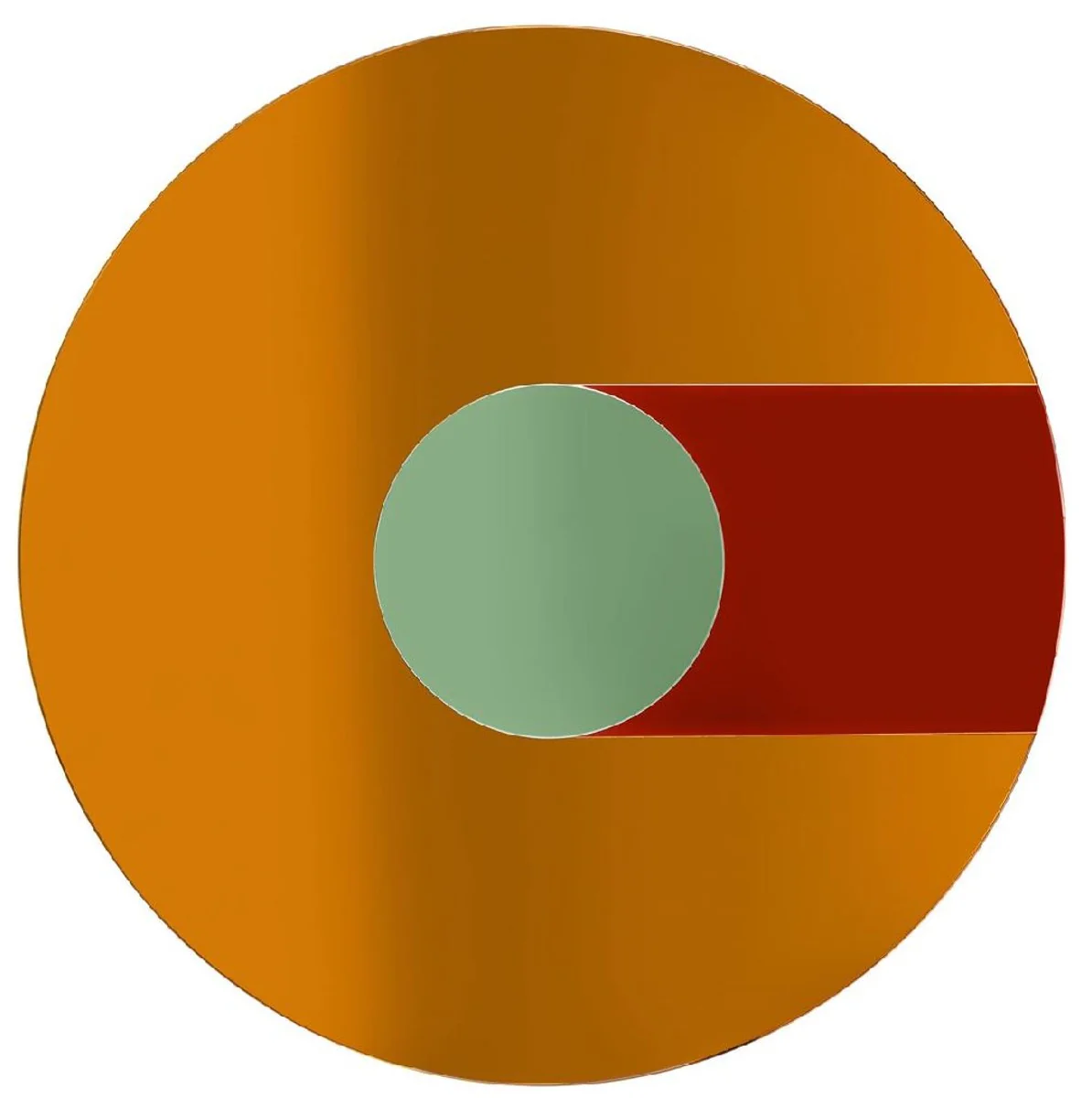 Designer Spiegel Mehrfarbig Ø 120 cm - Garderobenspiegel - Runder Wohnzimmer Wandspiegel - Designer Möbel - Luxus Qualität