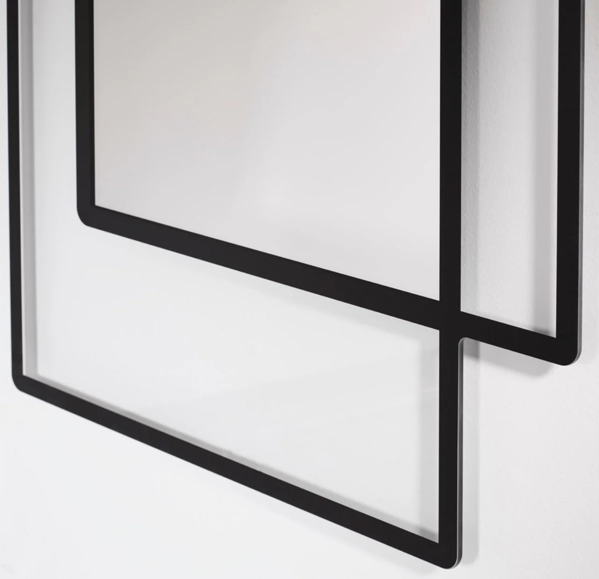 Designer Wandspiegel Schwarz 50 x H. 170 cm - Wohnzimmer Spiegel - Garderoben Spiegel - Designer Spiegel - Luxus Kollektion