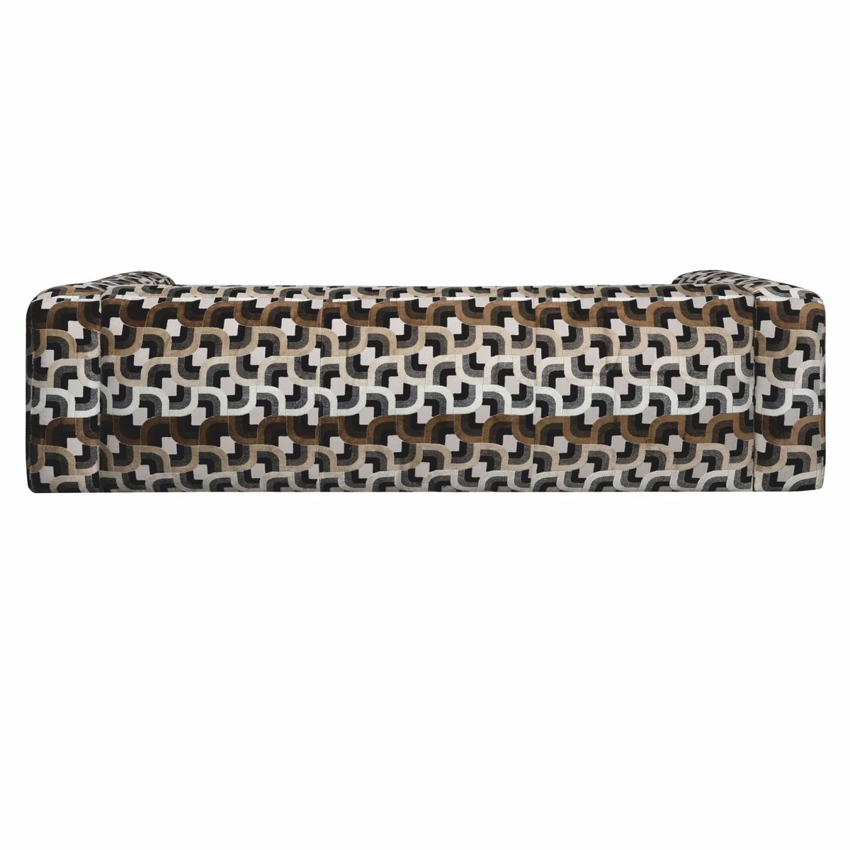 Luxus 3er Sofa Braun / Weiß / Schwarz 252 cm - Wohnzimmer & Hotel Möbel