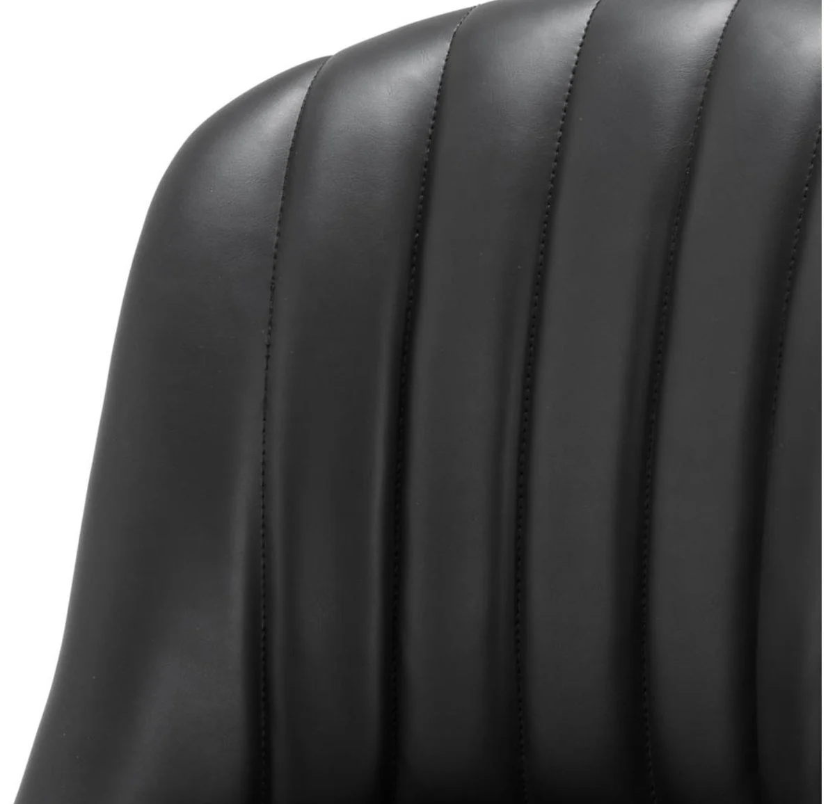 Barstuhl Schwarz 49,5 x 61 x H. 115 cm - Luxus Barhocker mit Rückenlehne