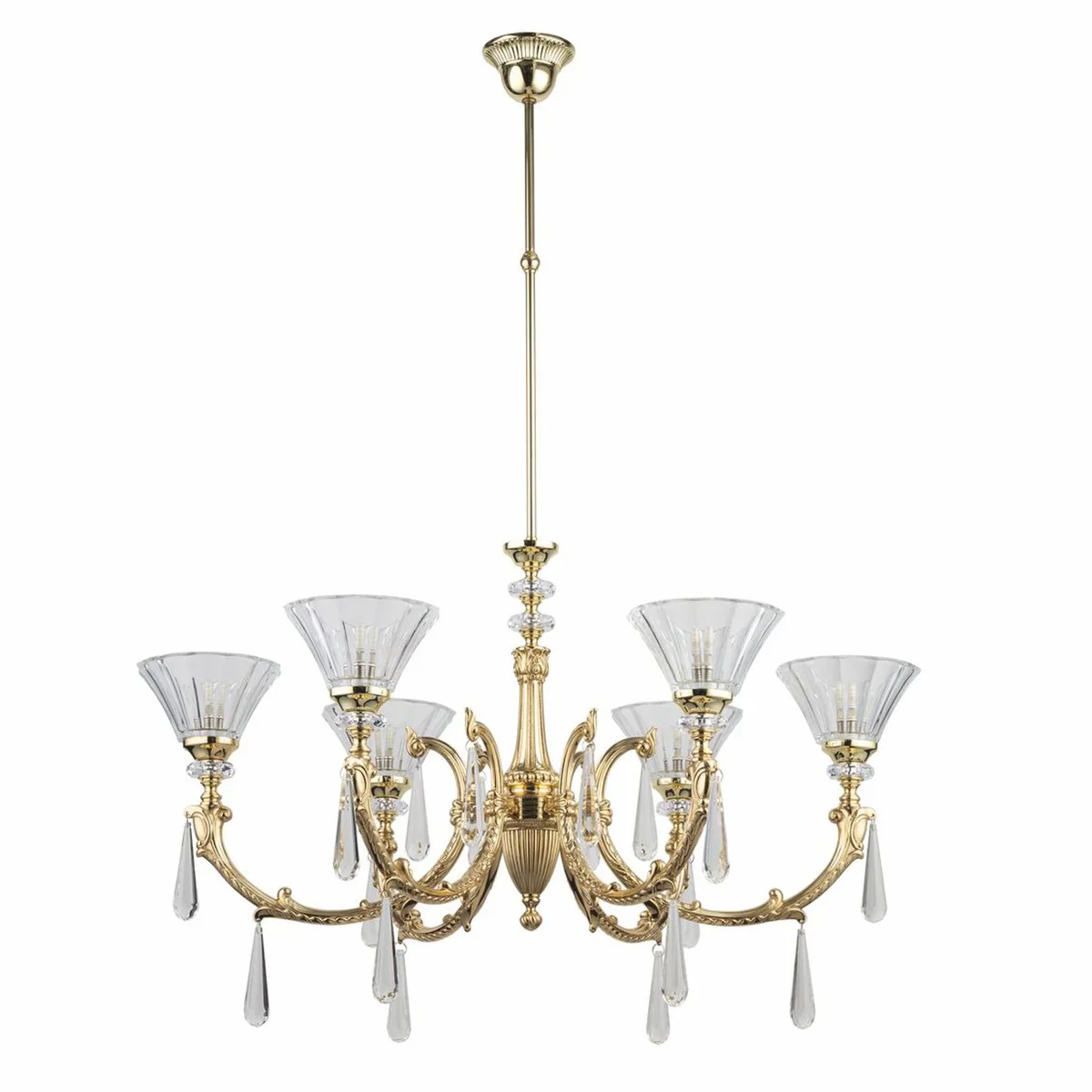 Luxus Barock Kronleuchter Gold Ø 81 cm - Barockstil Kronleuchter