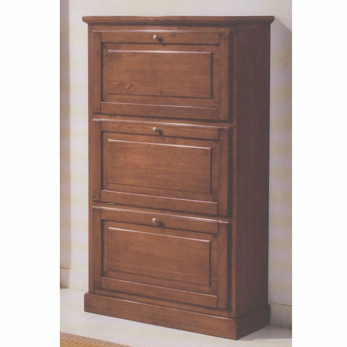 Luxus Barock Schuhschrank Braun H. 130 cm - Made in Italy