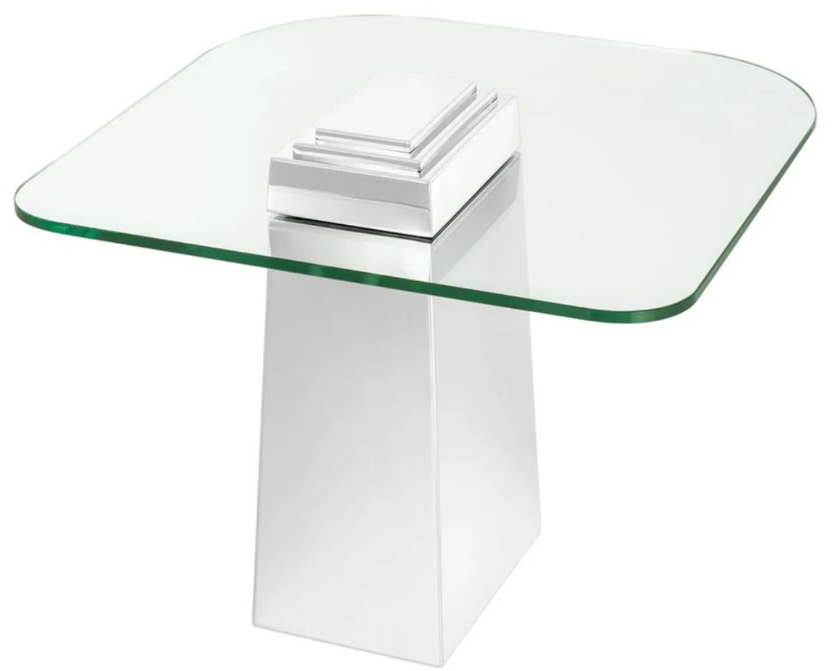 Luxus Beistelltisch Silber 65 x 65 x H. 51 cm - Luxus Qualität
