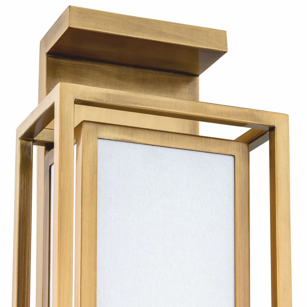 Luxus Wandleuchte Antik Messing / Weiß H. 70 cm - Luxus Leuchten