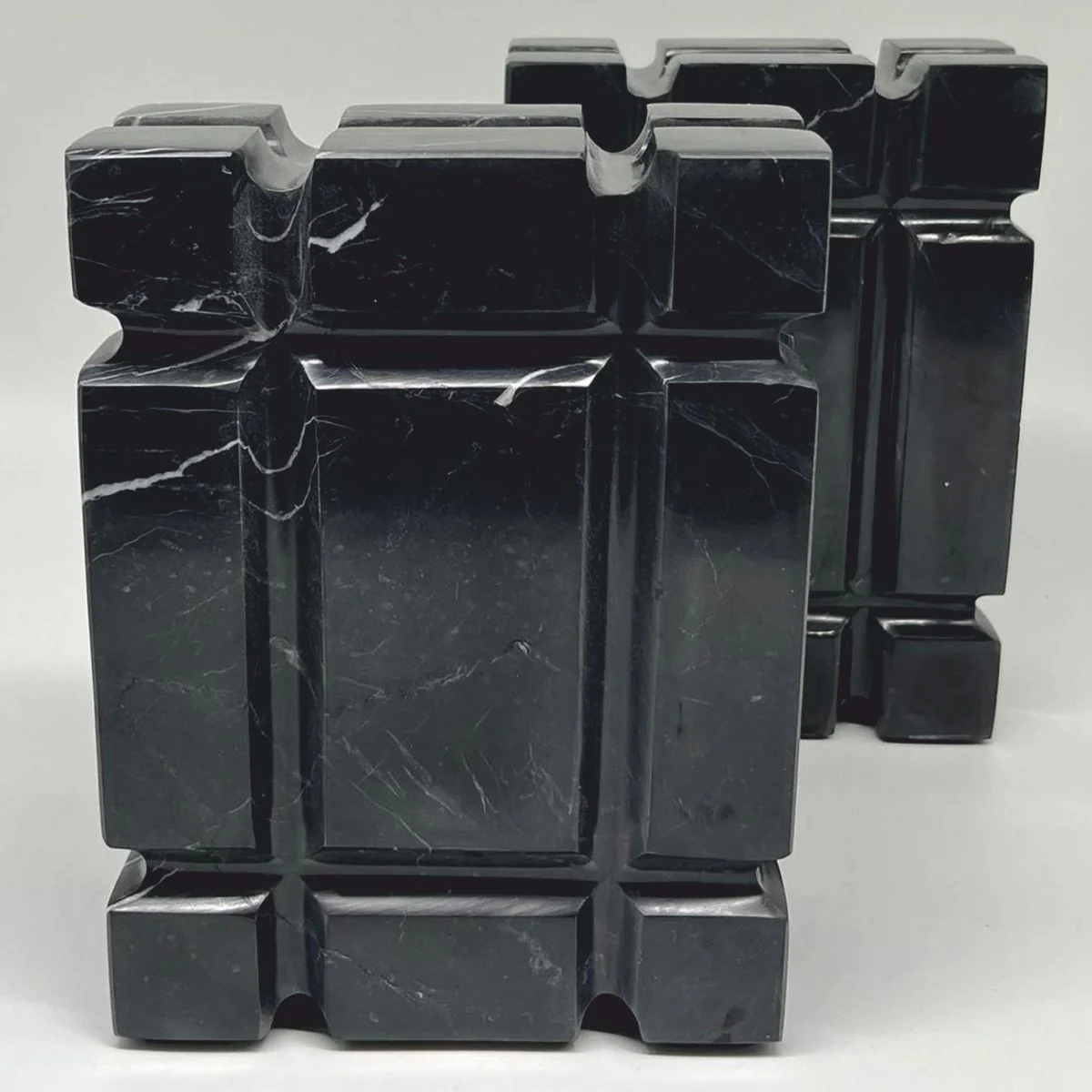 Luxus Marmor Deko Buchstützen Set Schwarz - Deko Accessoires