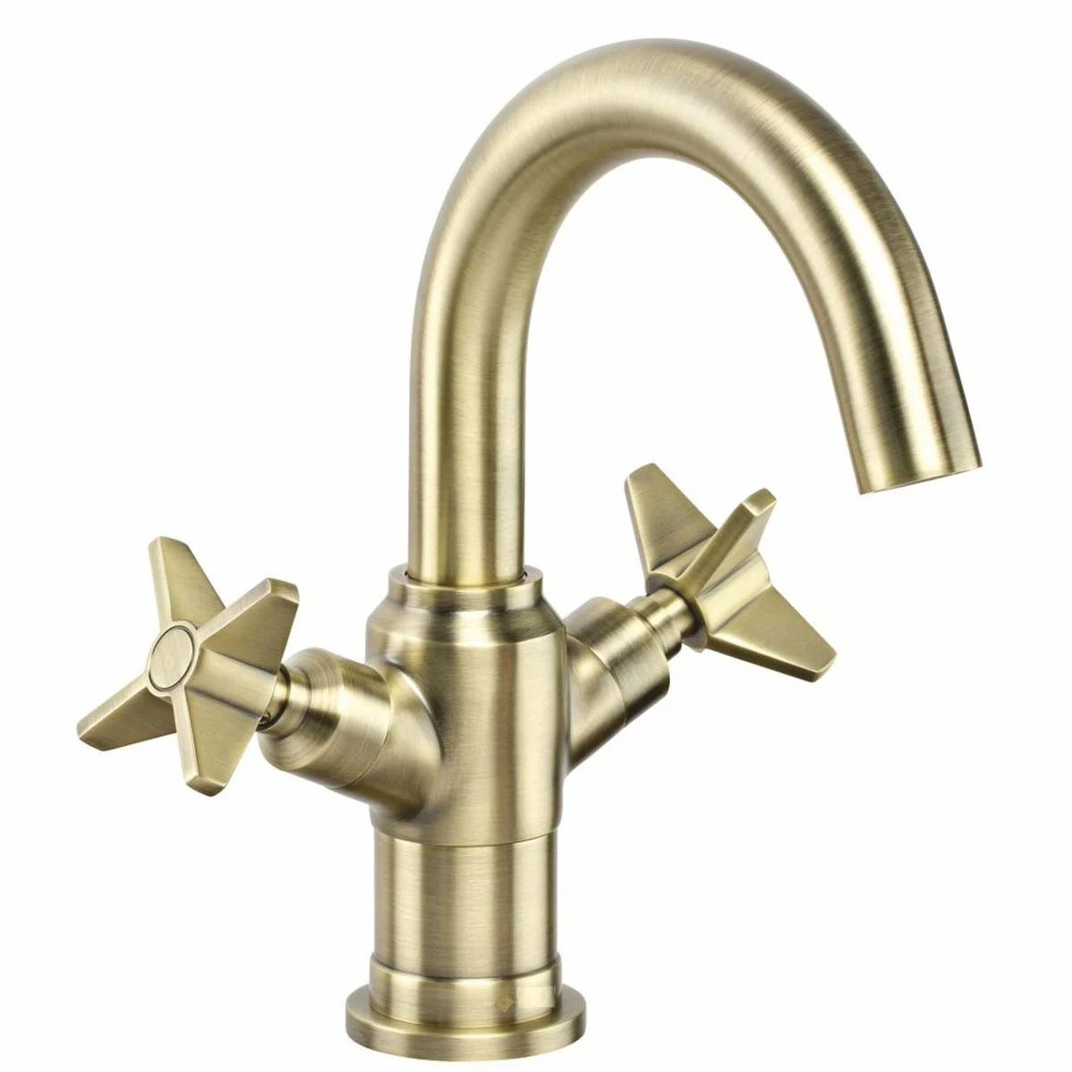 Jugendstil Waschtischarmatur Messing H. 21,4 cm