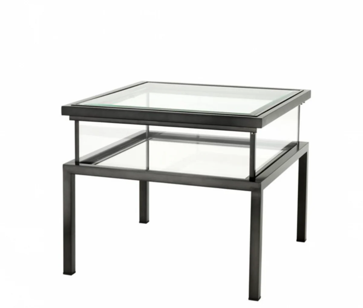 Luxus Art Deco Designer Beistelltisch Bronze 65 x 65 x H. 55,5 cm - Luxus Kollektion