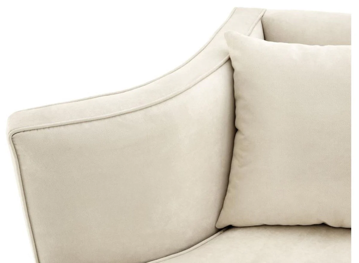 Designer Sofa Naturfarbig 178 x 107 x H. 72,5 cm - Luxus Kollektion