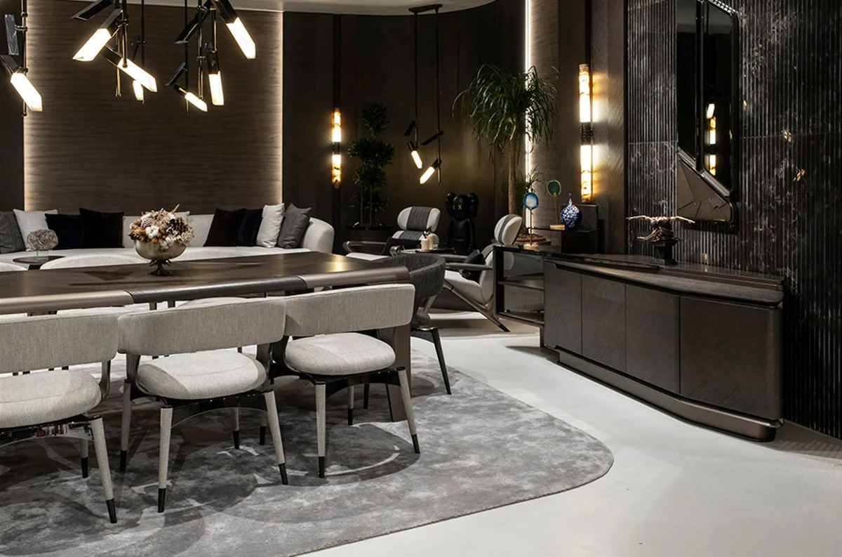 Luxus Wandspiegel Dunkelbraun / Bronze 50,6 x 7 x H. 140,3 cm - Wohnzimmer Spiegel - Hotel Spiegel - Wohnzimmer Möbel - Hotel Möbel - Luxus Möbel - Luxus Interior