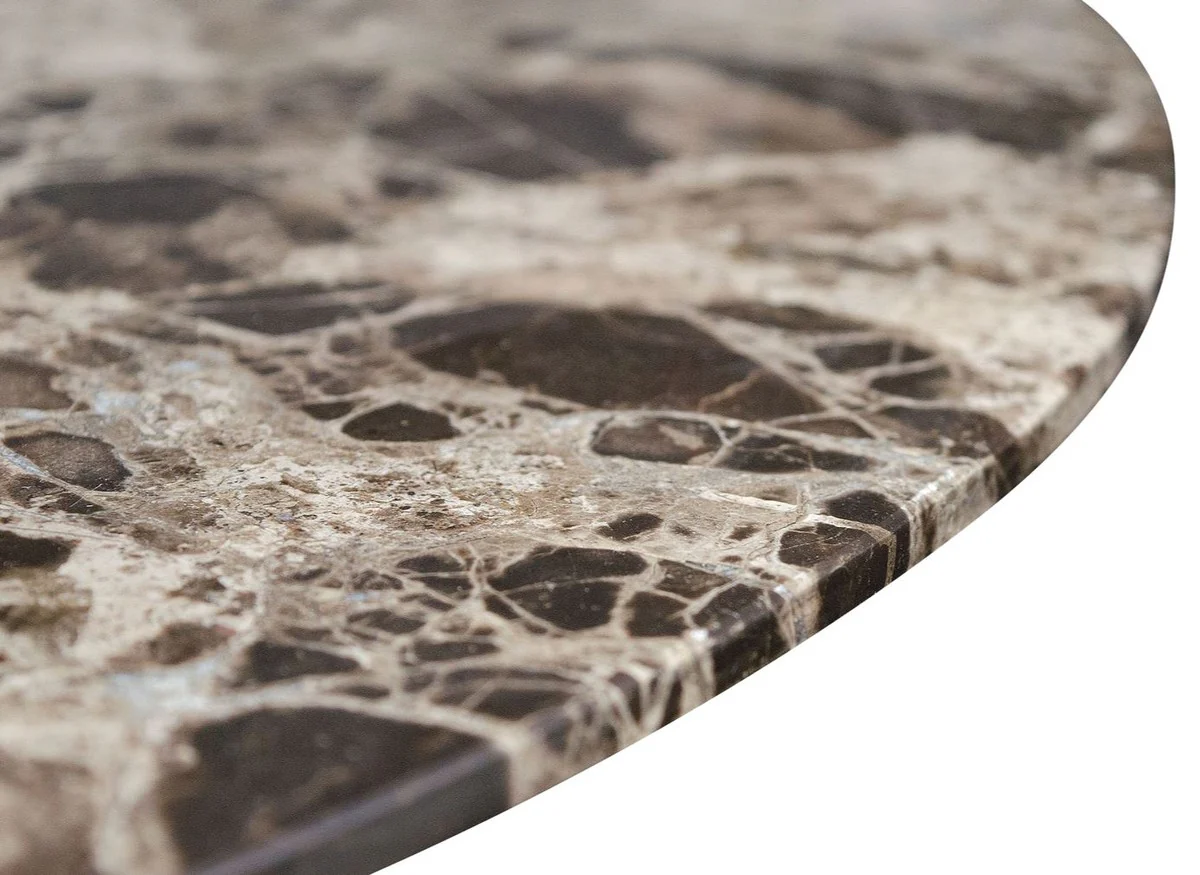 Luxus Esstisch Gold / Schwarz 80 x H. 76 cm - Esszimmermöbel