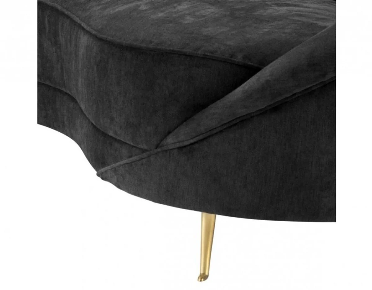 Luxus Sofa Schwarz gebogen - Luxus Hotel Möbel