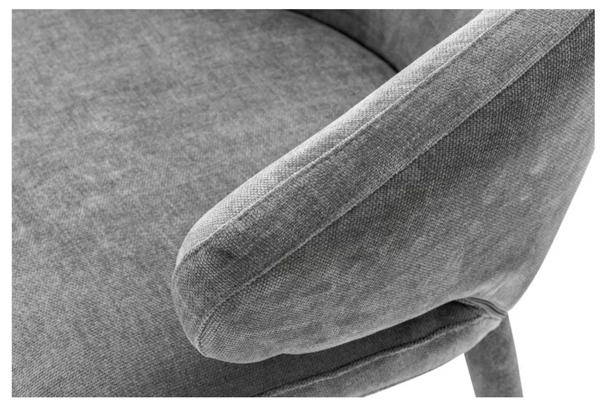 Designer Esszimmerstuhl Grau 62 x 55 x H. 79 cm - Luxus Möbel