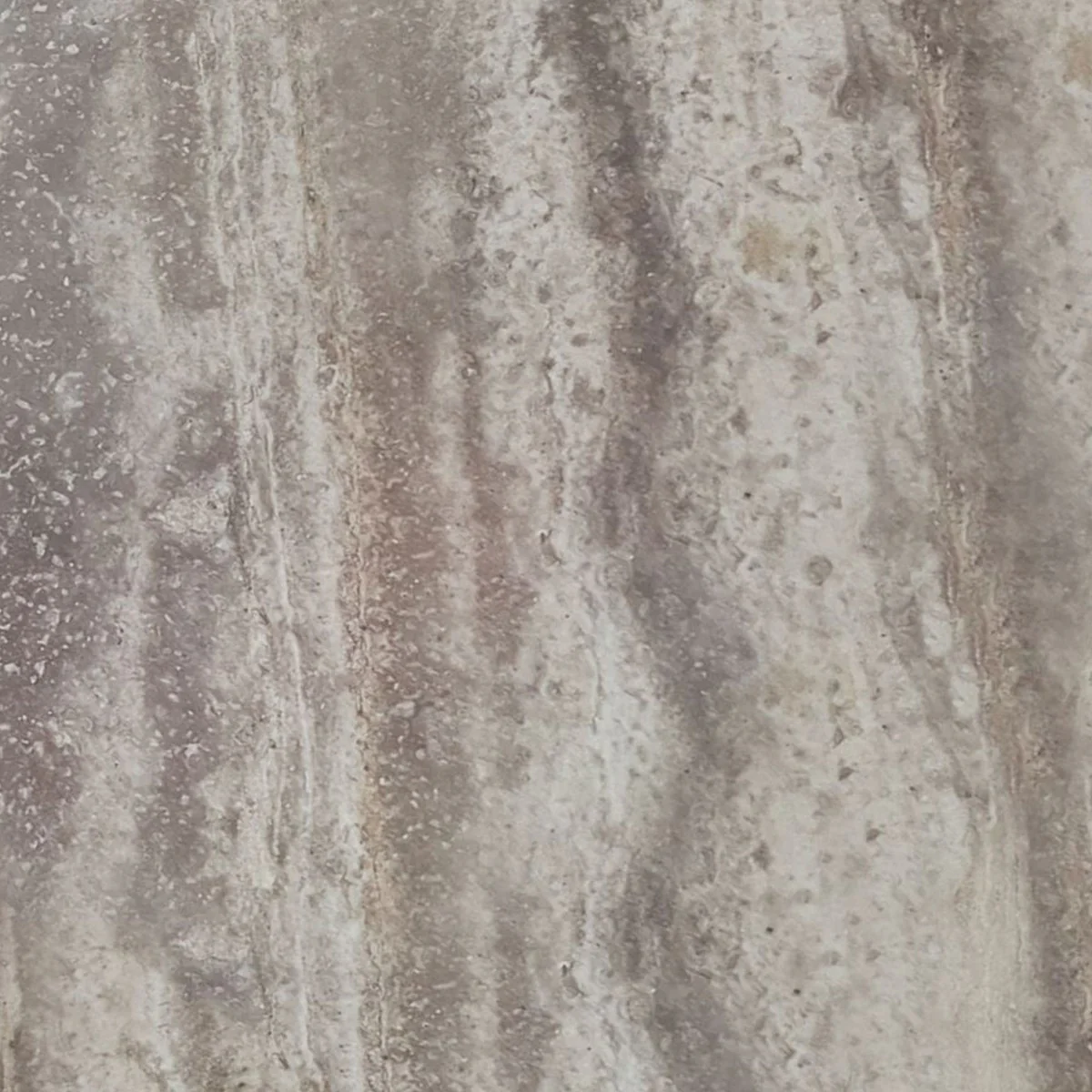 Luxus Esstisch mit Travertin Tischplatte Grau / Bronze Ø 120 cm