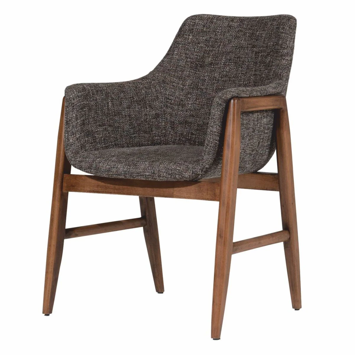 Luxus Esszimmer Stuhl 6er Set mit Armlehnen Schwarz / Braun H. 86 cm