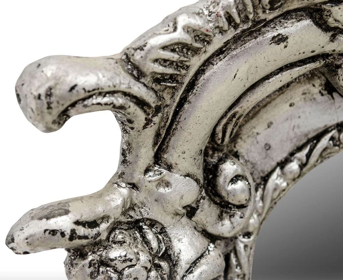 Barock Wandspiegel Silber 54 x H. 172 cm - Wohnzimmer Spiegel Antik Stil Möbel