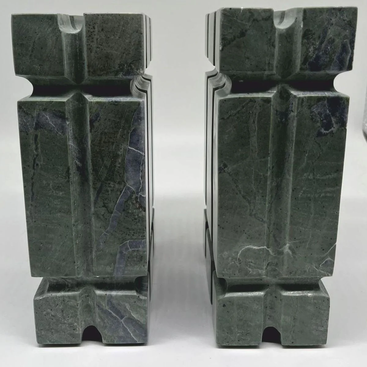 Luxus Marmor Deko Buchstützen Set Grau - Deko Accessoires