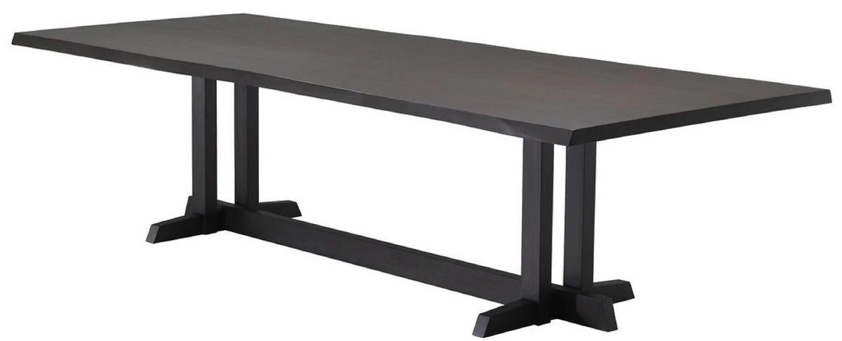 Luxus Mahagoni Esstisch Mokkafarben 290,5 x 128 x H. 77 cm - Massivholz Küchentisch - Rechteckiger Esszimmertisch - Luxus Esszimmer Möbel