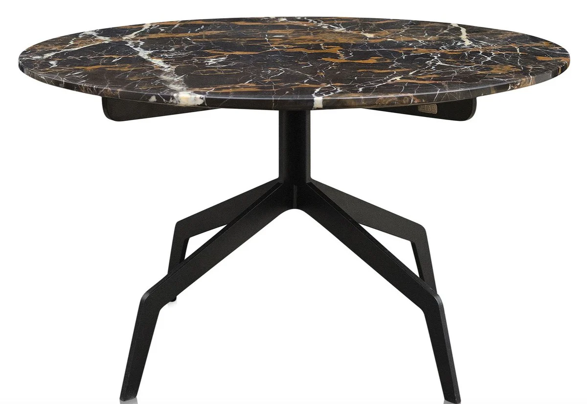 Luxus Couchtisch Schwarz Ø 70 x H. 40 cm - Luxus Wohnzimmermöbel