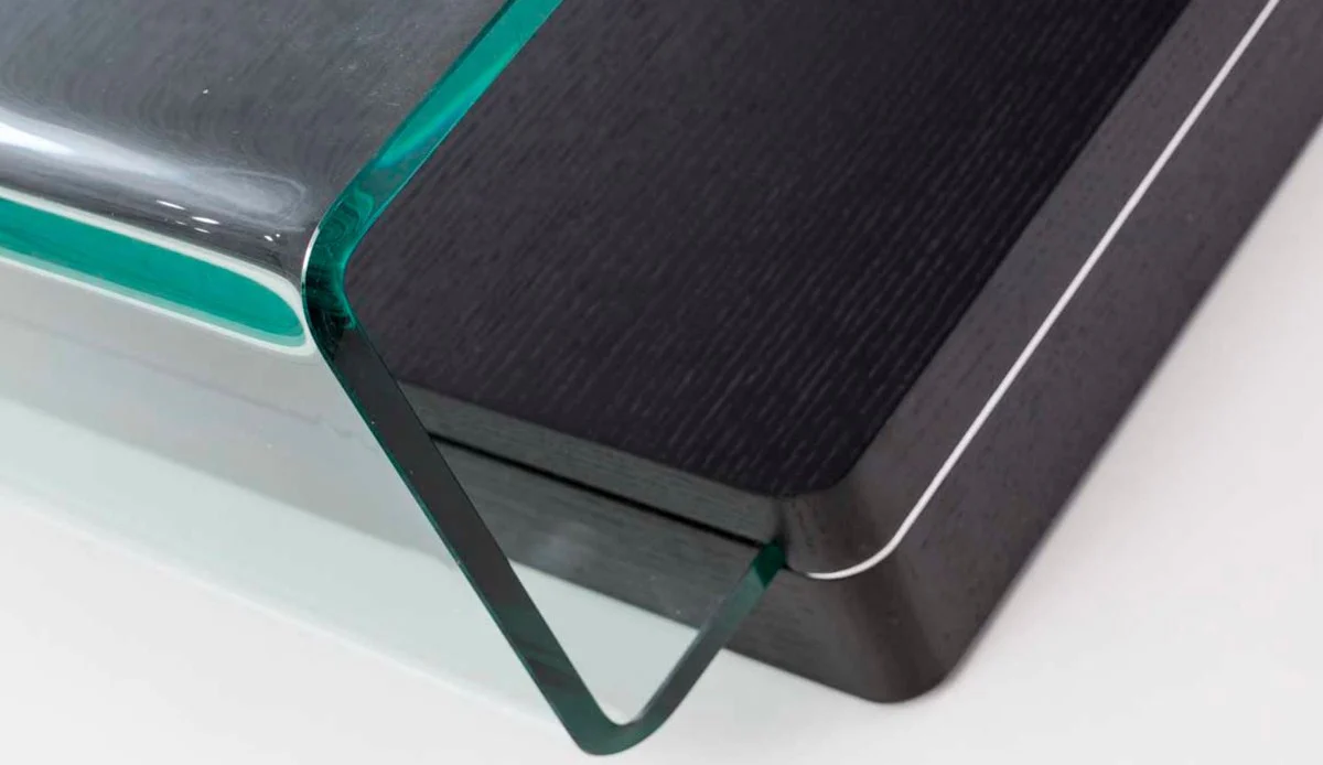 Designer Couchtisch Schwarz 120 x 70 x H. 33 cm - Moderner Wohnzimmertisch - Luxus Kollektion