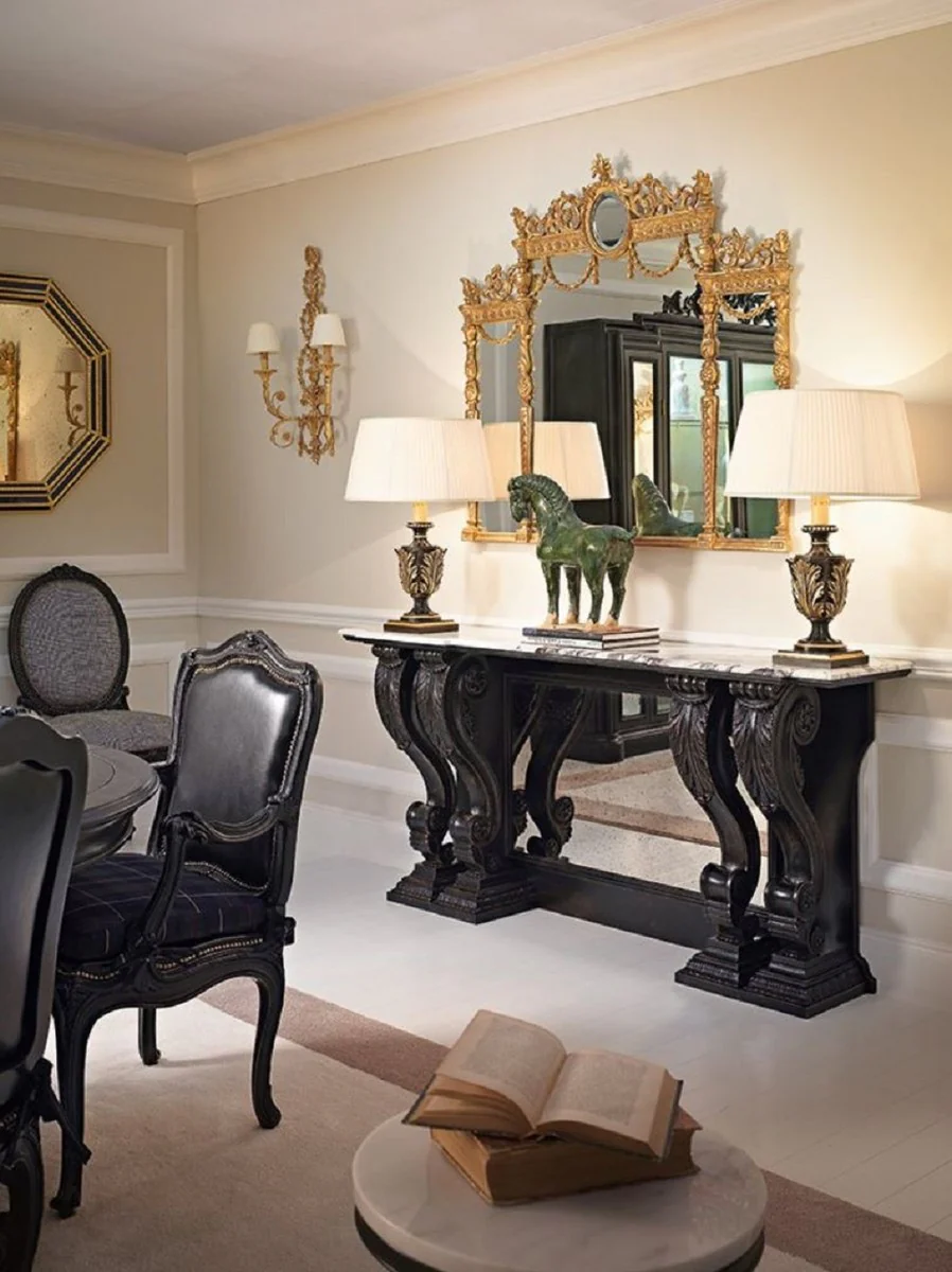 Luxus Barock Spiegel Gold - Handgefertigter italienischer Barockstil Wandspiegel - Luxus Möbel im Barockstil - Prunkvolle Barock Möbel - Luxus Qualität - Made in Italy