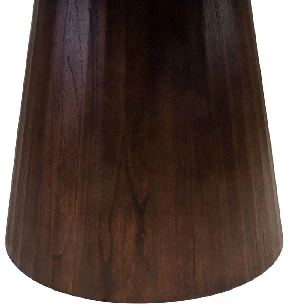 Luxus Esstisch Dunkelbraun Ø 150 x H. 76 cm - Runder Massivholz Küchentisch - Esszimmer Möbel - Küchen Möbel - Luxus Möbel - Luxus Einrichtung