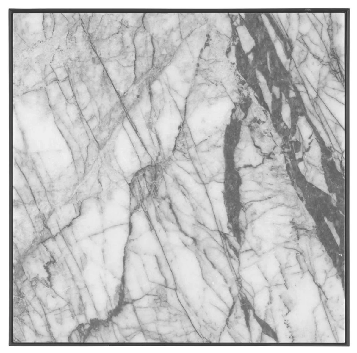 Beistelltisch in bronze mit weißer Marmorplatte 60 x 60 x H. 58 cm - Luxus Wohnzimmermöbel