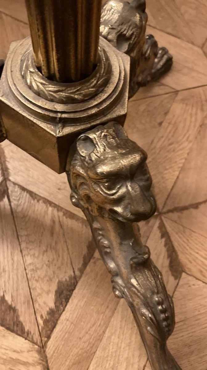 Luxus Barock Dressboy Antik Gold / Braun 47 x 47 x H. 121 cm - Antik Stil Kleiderständer - Garderobenständer - Stummer Diener - Schlafzimmer Accessoires - Barock Möbel