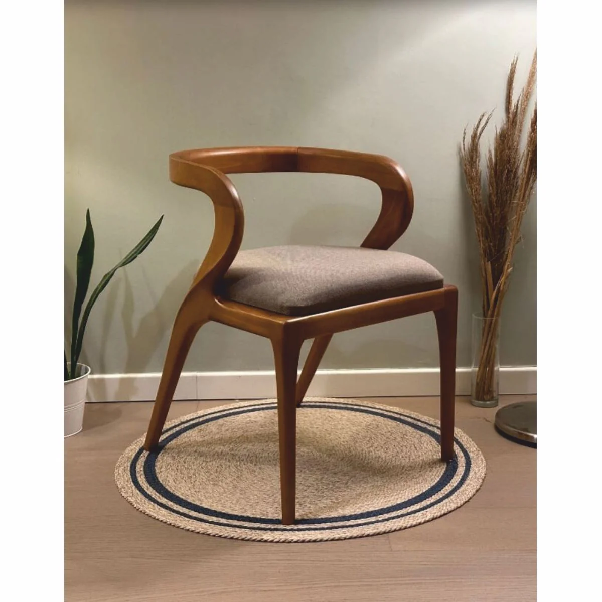 Luxus Esszimmer Stuhl mit Armlehnen Grau / Braun - Hotel & Restaurant Möbel