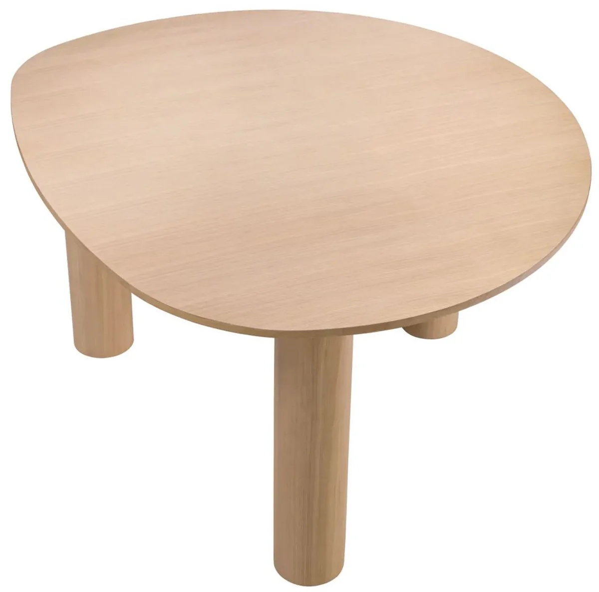 Luxus Esstisch Naturfarben 149 x 128,5 x H. 77 cm - Massivholz Küchentisch - Esszimmer Möbel - Küchen Möbel - Luxus Möbel - Luxus Einrichtung