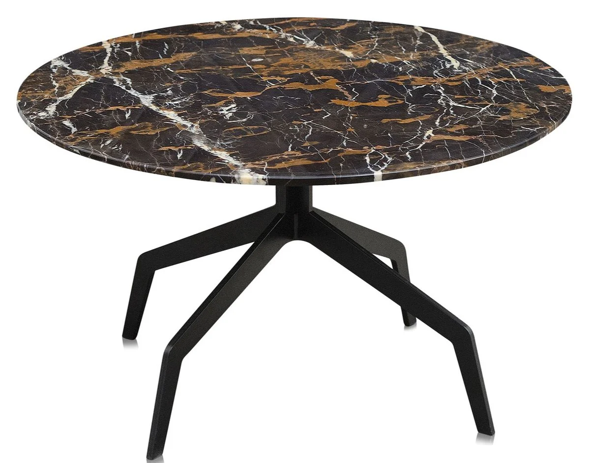 Luxus Couchtisch Schwarz Ø 70 x H. 40 cm - Luxus Wohnzimmermöbel