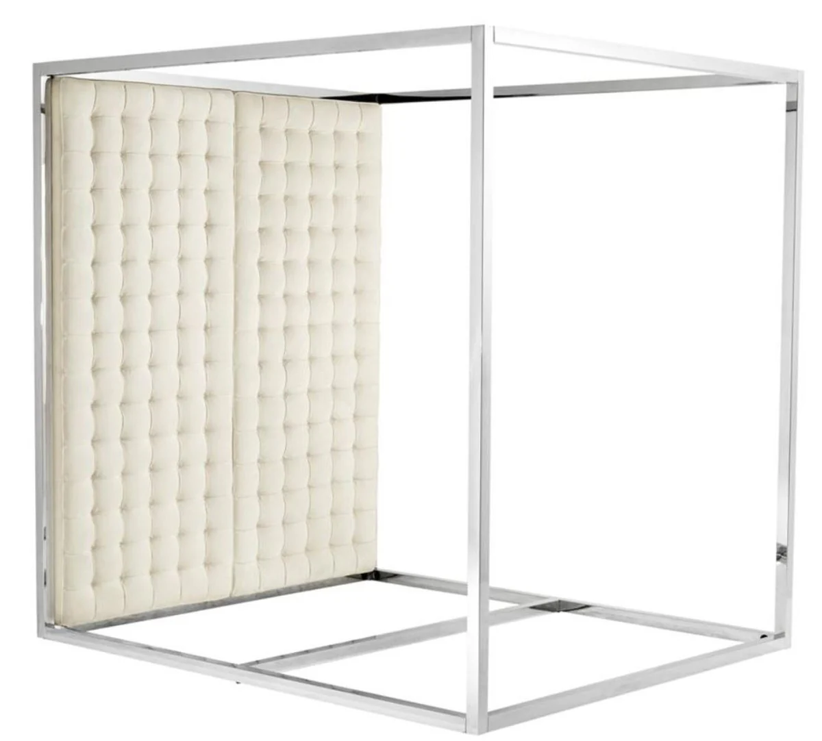 Luxus Bettgestell mit Kopfteil naturfarbig 190 x 220 x H. 220 cm - Designermöbel