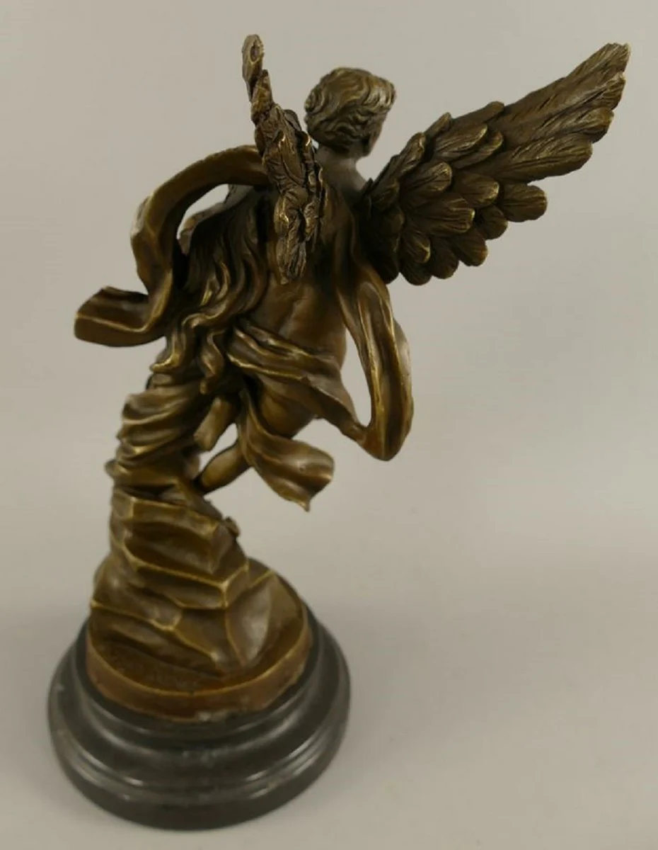 Jugendstil Bronze Deko Figur Armor & Psyche Bronze / Schwarz H. 31 cm
