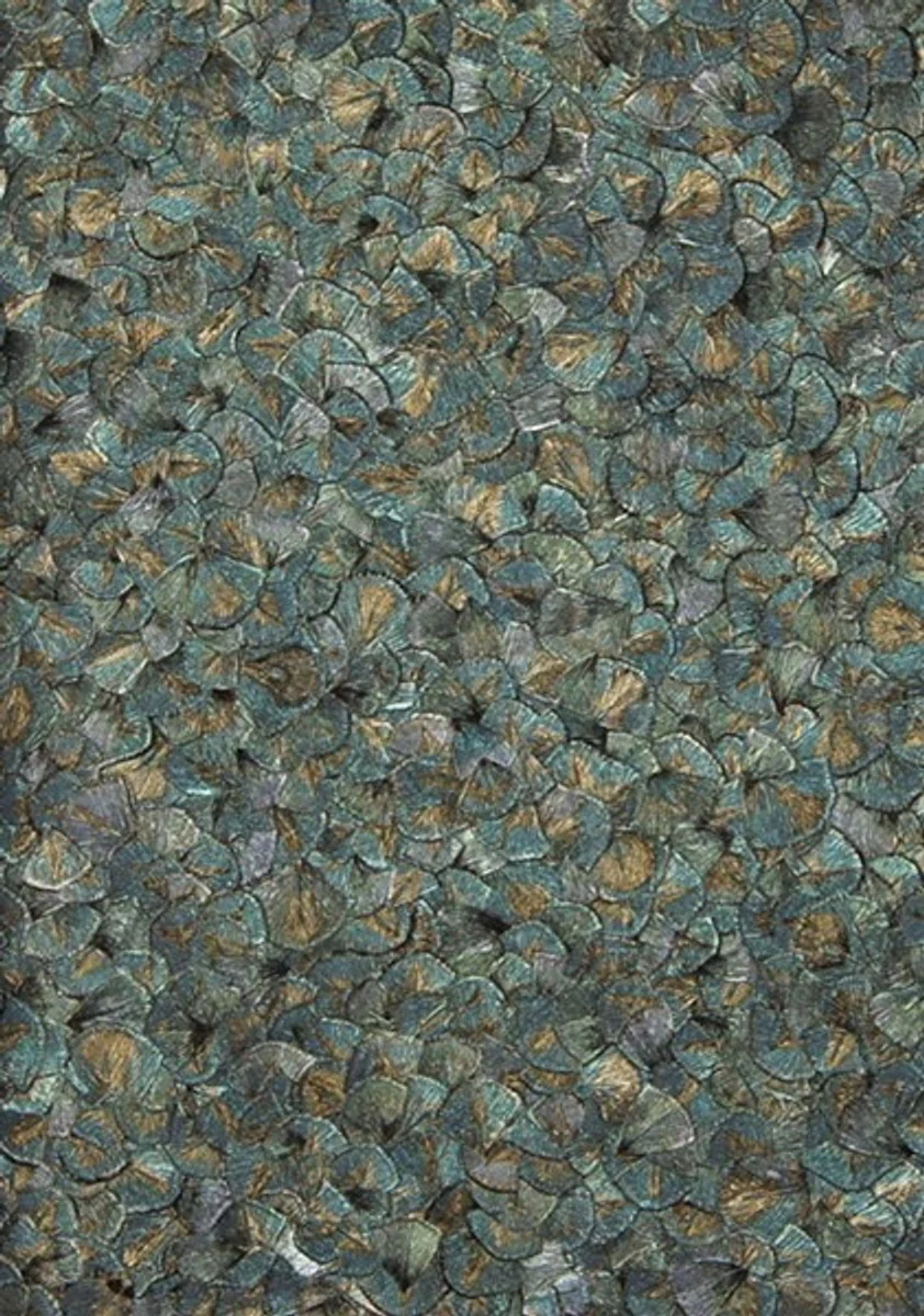 Harald Glööckler Designer Barock Tapete 52555 - Design Federn silber gold metallic