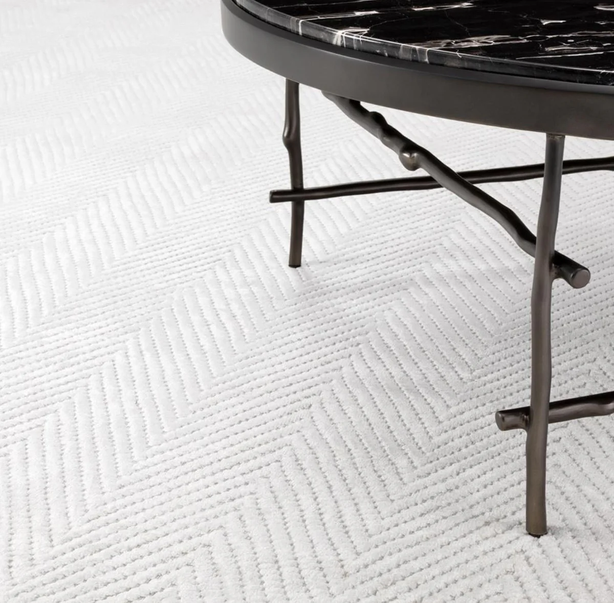 Luxus Teppich Elfenbeinfarben 170 x 240 cm - Luxus Wohnzimmer Accessoires