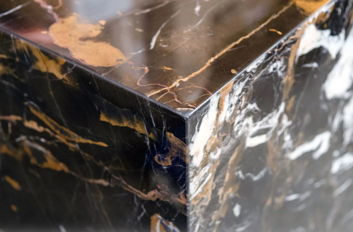 Beistelltisch Schwarz 40 x 40 x H. 50 cm - Luxus Wohnzimmer Deko